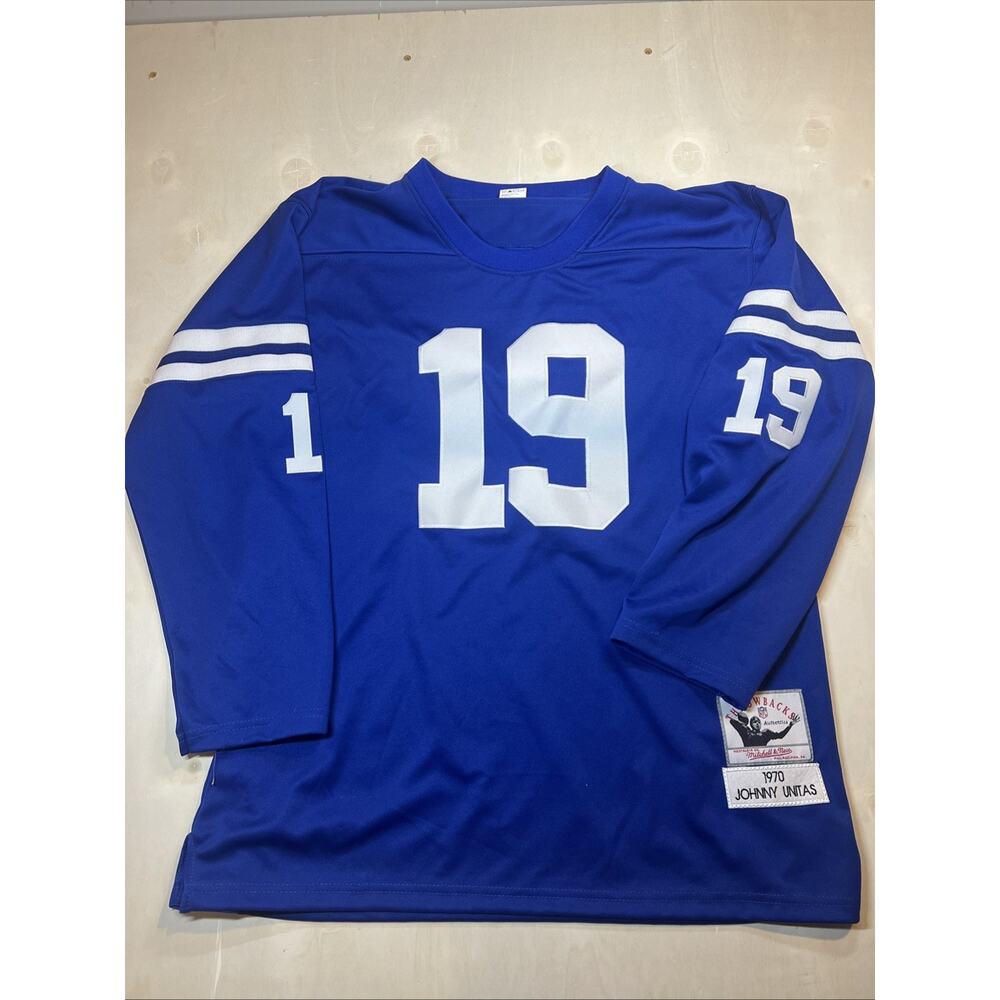 Mitchell Ness Throwback 1970 Jersey Mens 52 Johnny Unitas #19 Colts NFL Football